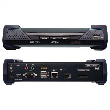 Aten KE9952R - Receptor KVM USB-DisplayPort 4K con Audio y RS232 sobre LAN con POE