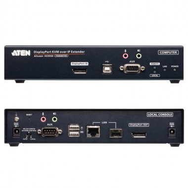 Aten KE9950T - Transmisor KVM USB-DisplayPort 4K, con Audio y RS232 sobre LAN