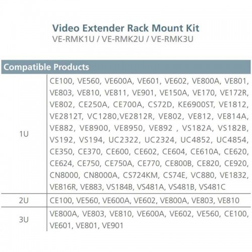 Aten VE-RMK1U - Rack Mount Kit 1 U | Marlex Conexion