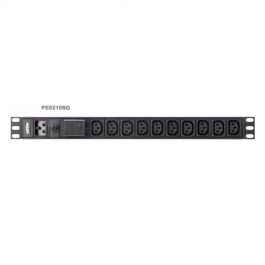 Aten PE0210SG - PDU Básica 1U de 10 Tomas C13, con protección sobretensión,16A