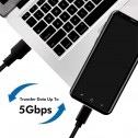 Logilink CU0167 - 0,5 m Cable USB 3.2(Gen 1) tipo C Macho a USB 3.0 (Tipo A) Macho, Negro