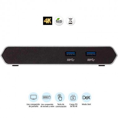 Aten UC3310 - Conmutador KVM 4K HDMI USB-C de 2 puertos con pasarela de alimentación