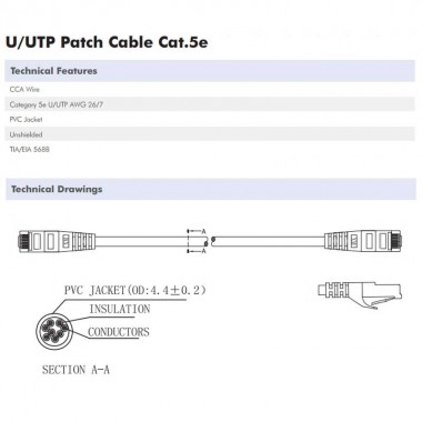 Logilink CP1092U - Cable de red Cat.5e U/UTP de 10m | Marlex Conexion