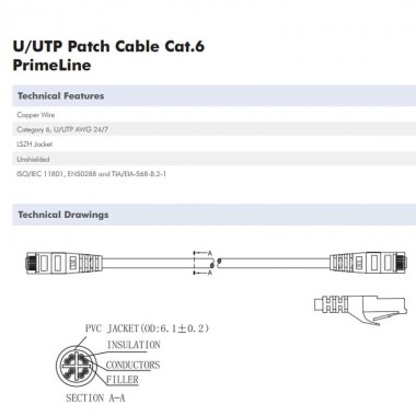 Logilink CQ2046U - 1,5m Latiguillo RJ45 Cat. 6 UTP COBRE LSZH Azul