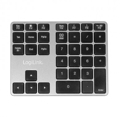 Logilink ID0187 | Teclado Numerico Bluetooth, 35 teclas, aluminio