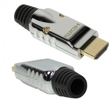 Logilink CHP001 Conector HDMI tipo A Macho aereo Metálico para soldar