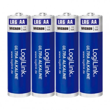 Logilink LR6B4 - Pila Alcalina 1,5V LR06 AA ( Blister de 4 pilas ) 