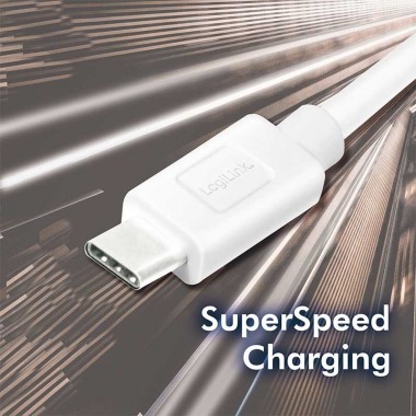 Logilink CU0177 - 3m Cable USB 32 (Gen 1) tipo C Macho a USB tipo A Macho, Blanco
