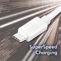 Logilink CU0176 - 2 m Cable USB 3.2 (Gen 1) tipo C Macho a USB 3.0-A Macho, Blanco