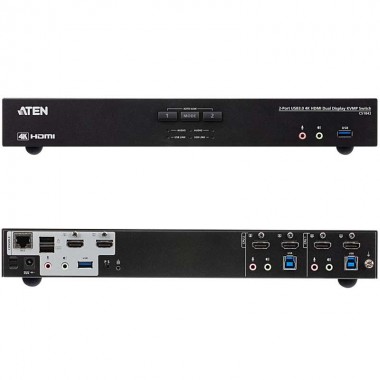 Aten CS1842 - KVM de 2 Puertos USB 3.0 HDMI 4K Dual View | Marlex Conexion