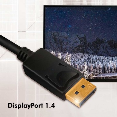 Logilink CV0119 - 1m Cable DisplayPort 1.4 (8K/ 60Hz) Negro | Marlex Conexion