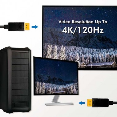 Logilink CV0120 - 2m Cable DisplayPort 1.4 (8K/ 60Hz) Negro | Marlex Conexion