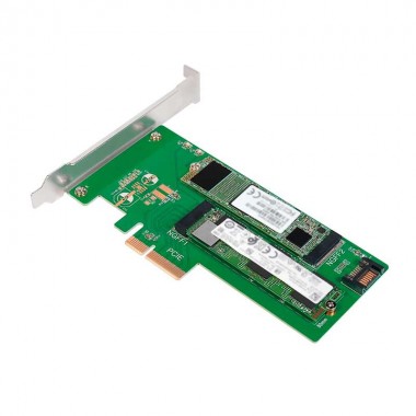 Loligink PC0083 - Tarjeta PCI Express dual M.2 para SSD SATA y PCIe SATA