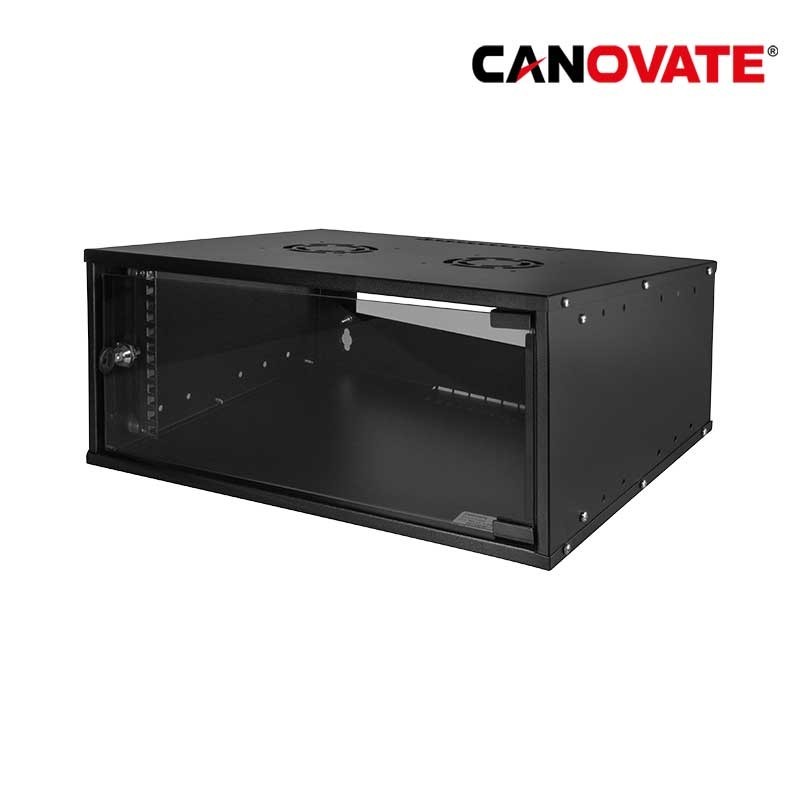 Canovate W04C55B - Armario Rack Mural de 19" 4U 0,8mm 545 x 400