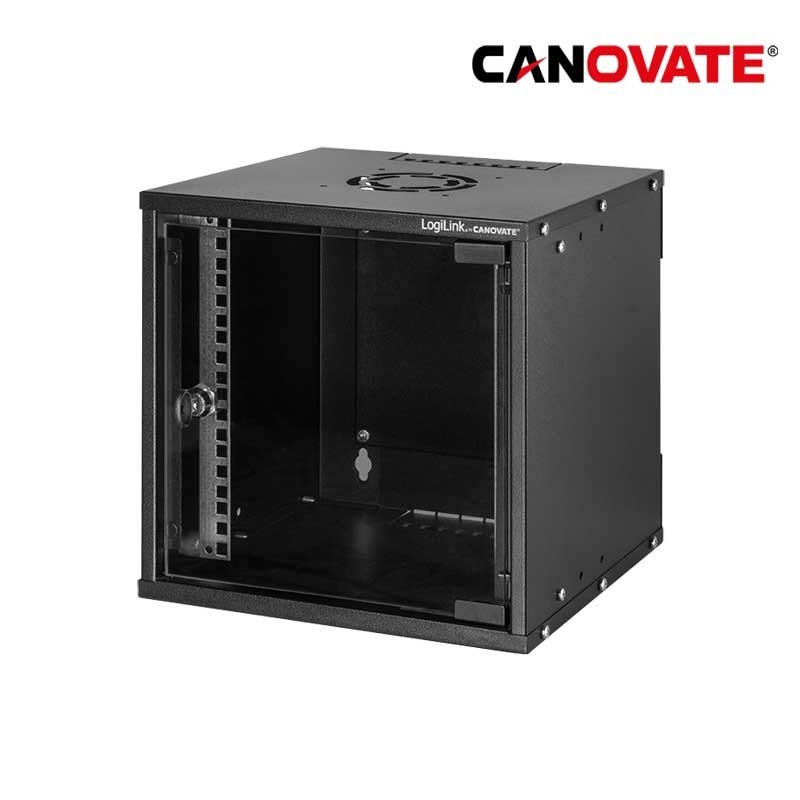 Canovate W66Z30B - Armario Mural de 10" 6U Fondo 300, Negro 