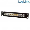 Logilink ACT108 - Patch Panel vacio de 10 puertos para armario de 10” , Negro