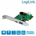 Logilink PC0089 - Tarjeta PCI Express ,USB 3.2 Gen2x1, 1 x USB-C PD3.0 y 1 x USB 3.0