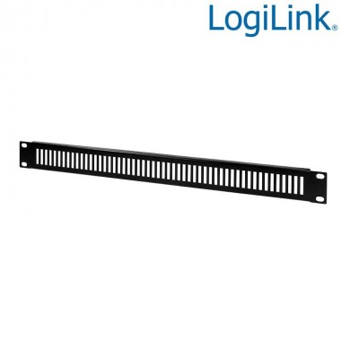 Logilink PN111B - Panel ciego ventilado de 19 " 1U, negro