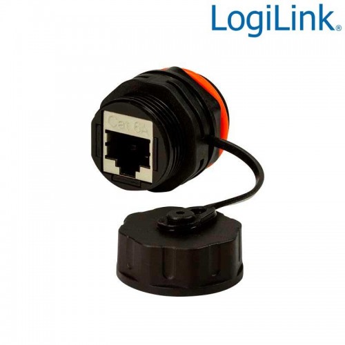 Logilink NP0083 - Acoplador RJ45 Cat.6A para exterior (Hembra-Hembra)