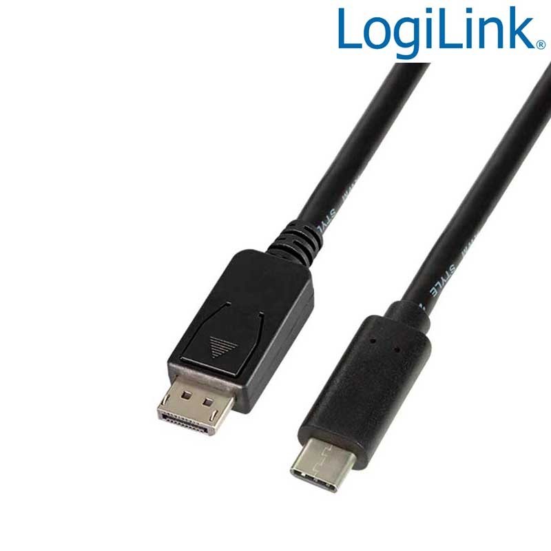 Logilink UA0336 - 3 m Cable USB 3.2 (Gen 1) tipo C Macho a DisplayPort 1.2, Negro Logilink UA0336 - 3 m Cable USB 3.2 (Gen 1) tipo C Macho a DisplayPort 1.2, Negro