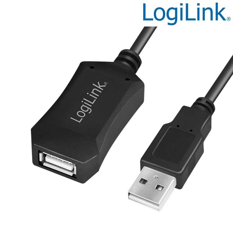 Logilink UA0001A - Cable Amplificador USB 2.0 (5m) | Marlex Conexion