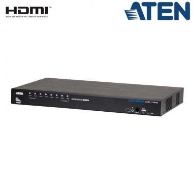 KVM de 8 Puertos USB HDMI con Audio y Hub USB 2.0 para Rack 19'' Aten CS1798
