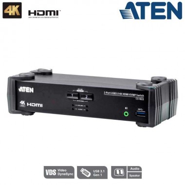 Aten CS1822 | KVM de 2 Puertos USB 3.0 HDMI 4K | Marlex Conexión