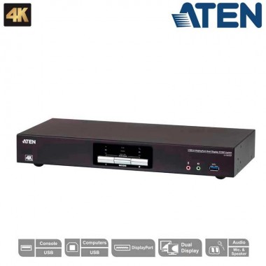 Aten CS1942DP | KVM de 2 Puertos USB 3.0 DisplayPort Doble Pantalla