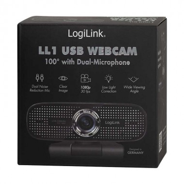 Logilink UA0378 Webcam USB Angulo Visión 100º 1920x1080p FULL HD