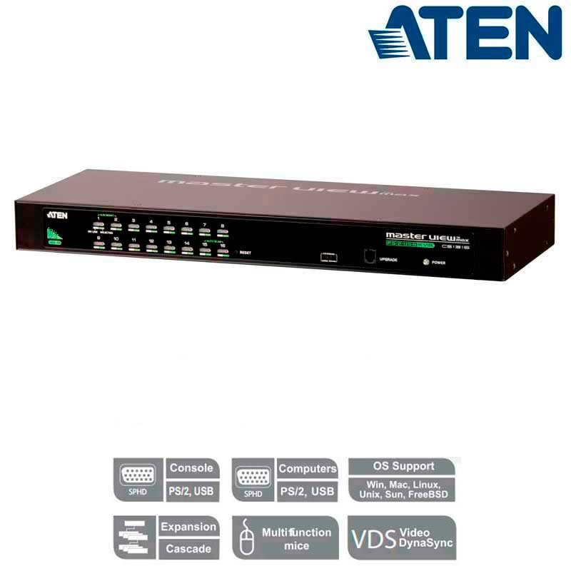 Aten CS1316 - KVM de 16 Puertos USB PS/2 VGA para Rack 19"