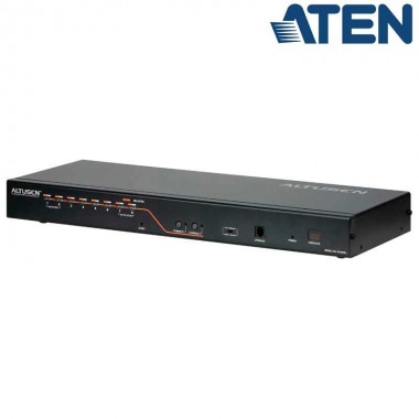 Aten KH2508A - KVM Cat 5e/6 de 8 Puertos, 2 Consolas, para Rack 19'' 