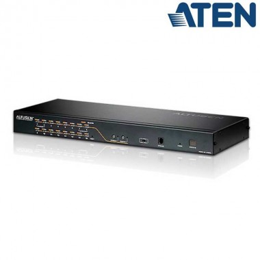 Aten KH2516A - KVM Cat 5e/6 de 16 Puertos, 2 Consolas, para Rack 19''