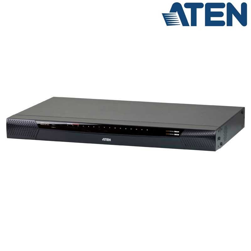 ATEN KN1116VA - KVM Cat 5e/6 de 16 Puertos sobre IP de 2 buses con Audio y Virtual Media