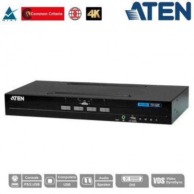 Aten CS1184D | KVM de 4 puertos USB DVI , "secure" | Marlex Conexion