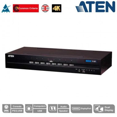 Aten CS1148DP - KVM de 8 puertos USB DisplayPort 4K Dual View "secure"