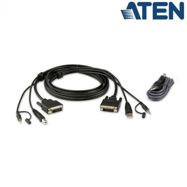 1,8m Kit de cable para KVM ''secure'' DVI-D USB 2.0 con Audio Aten 2L-7D02UDX2