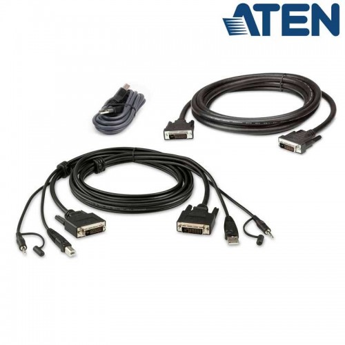 Aten 2L-7D02UDX3 - 1,8m Kit de cable para KVM ''secure''  Dual DVI-D USB con Audio