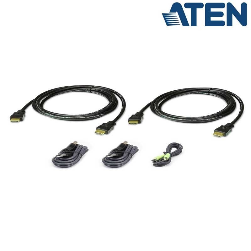 Aten 2L-7D02UHX5 - 1,8m Kit de cable para KVM ''secure''  Dual HDMI USB con Audio