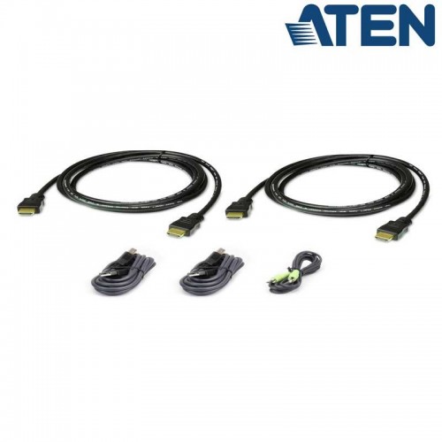 Aten 2L-7D02UHX5 - 1,8m Kit de cable para KVM ''secure''  Dual HDMI USB con Audio