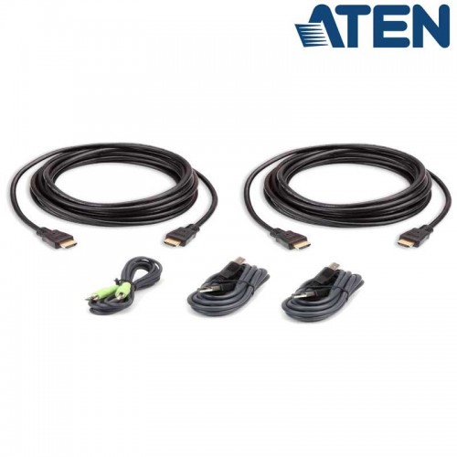 Aten 2L-7D03UHX5 - 3m Kit de cable para KVM ''secure''  Dual HDMI USB con Audio