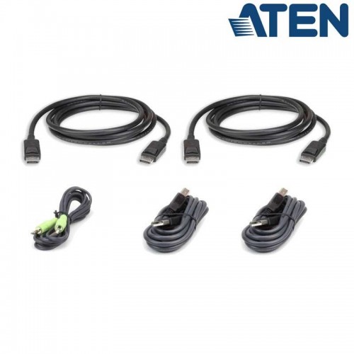 Aten 2L-7D03UDPX5 - 3m Kit de cable para KVM ''secure''  Dual DisplayPort USB 2.0 con Audio