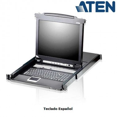 Aten CL5708N - KVM LCD 19" de 8 puertos USB PS/2 VGA, Rack 19"
