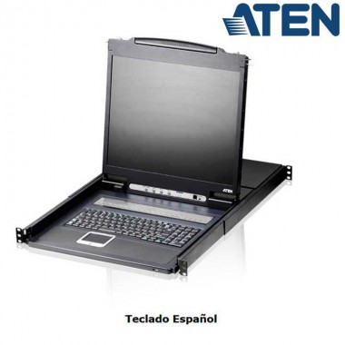 Aten CL1316N - KVM LCD 19'' de 16 Puertos USB PS/2 VGA para Rack 19"