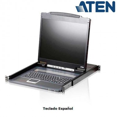 Consola Ligera LCD 19'' para Rack 19'' Touch Pad, Teclado Español Aten CL3000N