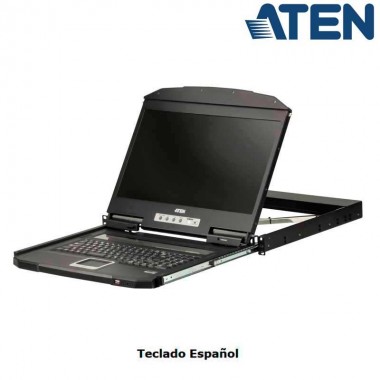 Consola LCD 18,5" HDMI Full HD, Corta Profundidad 1U Teclado Español Aten CL3700NW