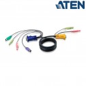 Aten 2L-5302P - 1.8m PS/2 VGA KVM Cable con Audio | Marlex Conexion