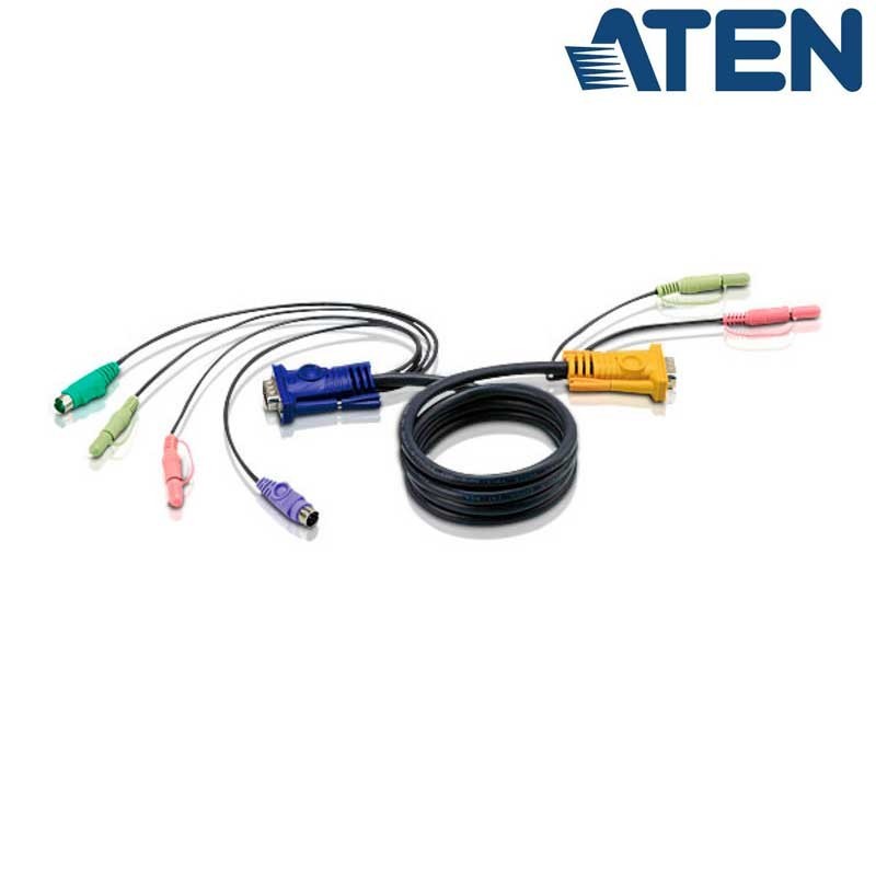 Aten 2L-5305P - 5m PS/2 VGA KVM Cable con Audio | Marlex Conexion