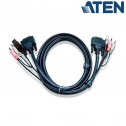 Aten 2L-7D02U - 1.8m USB DVI-D Single Link KVM Cable con Audio|Marlex