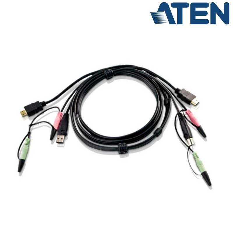 Aten 2L-7D02UH - 1,8m Cable KVM HDMI USB 2.0 con Audio - Marlex Conexion
