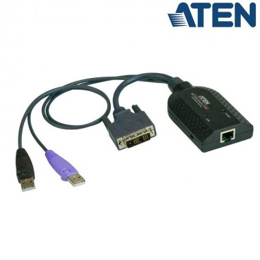 Aten KA7166 - Adaptador KVM USB-DVI a Cat5e/6 (Virtual Media) Módulo para CPU